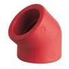 Elbow 45° Red pipe B1 in PP-R - socket/mirror weld
